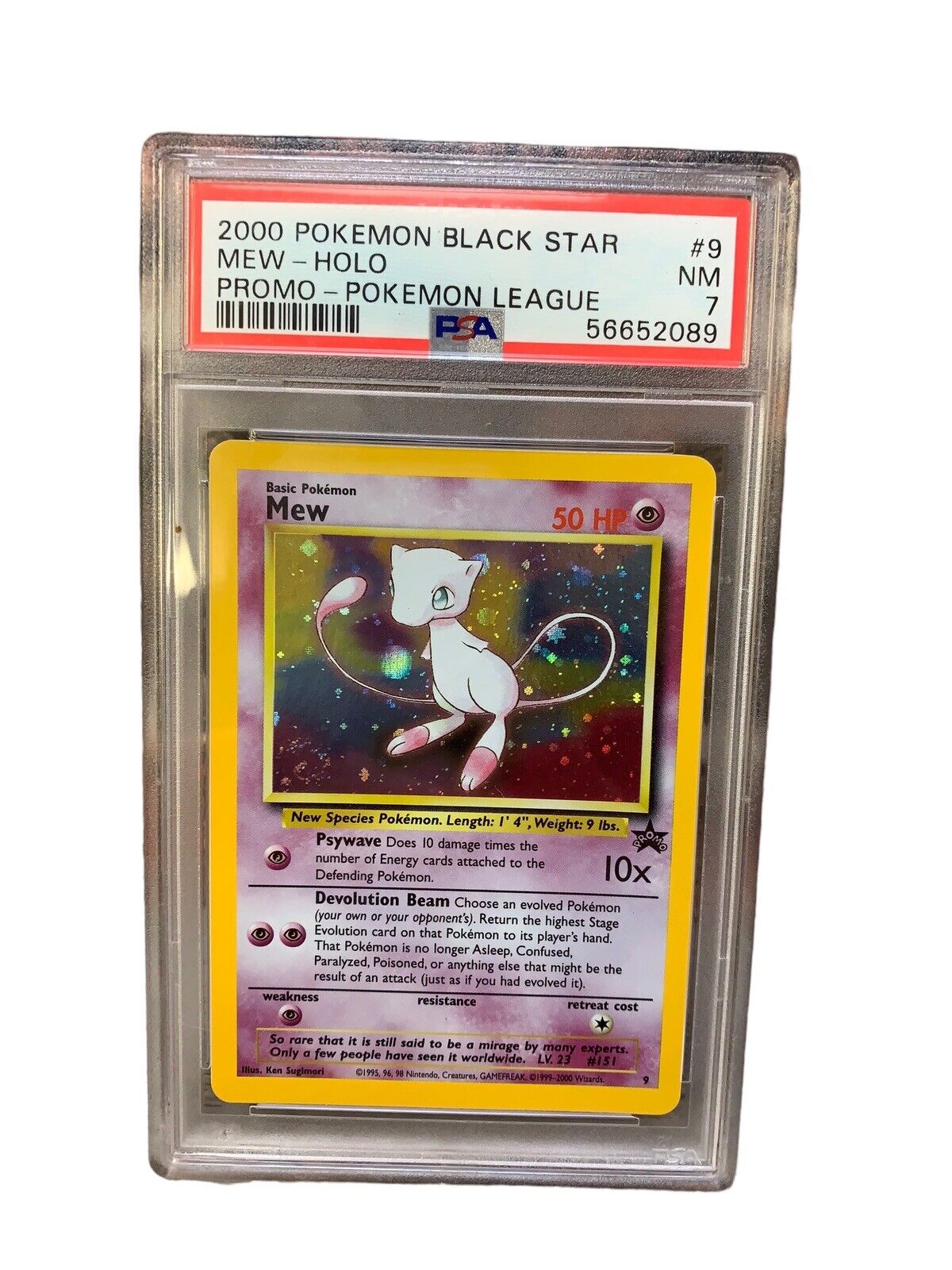 WOTC Black Star Promo Mew HOLO - PSA 7 Holo 2000 Pokémon League - Graded Card