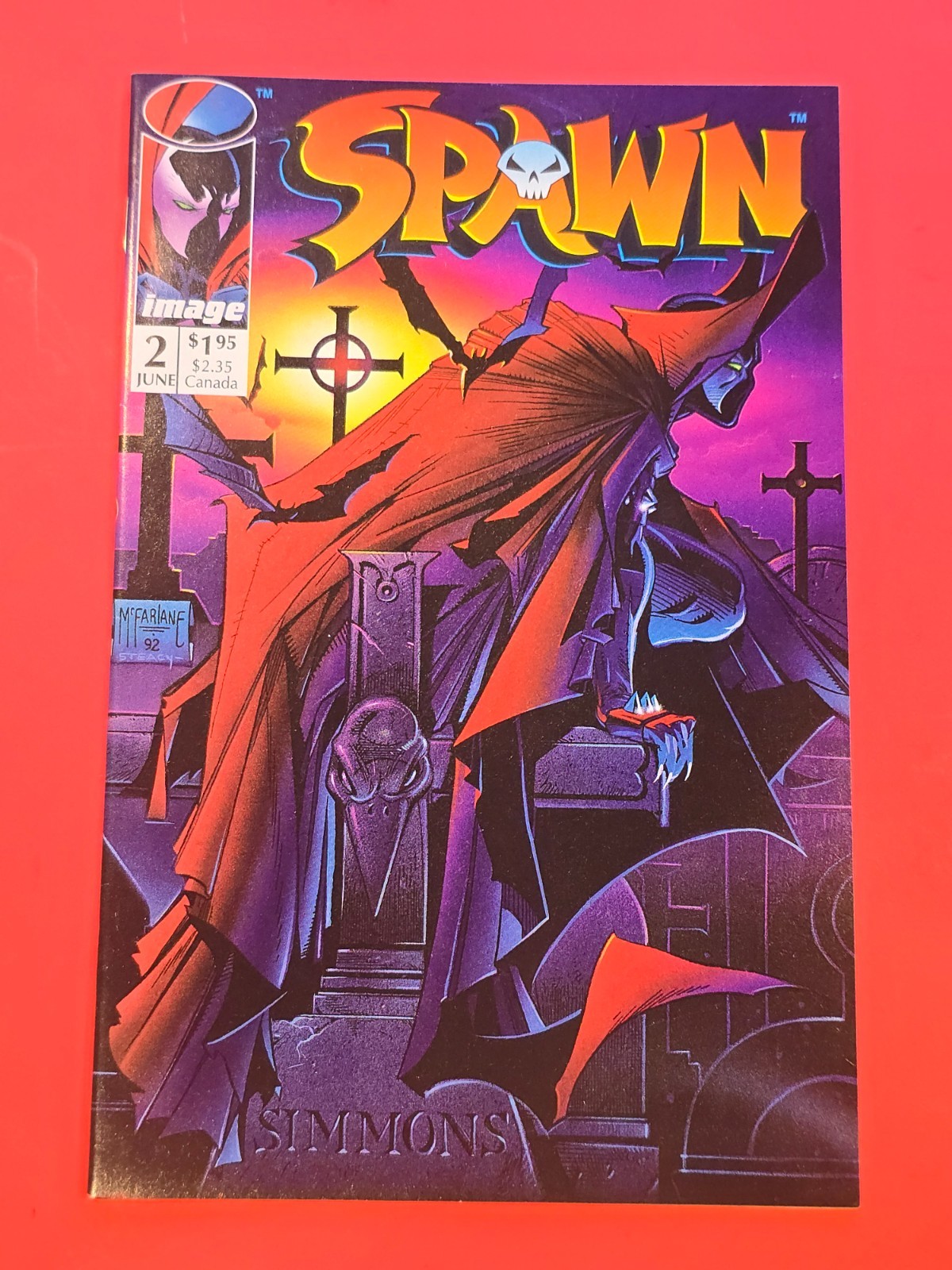 Spawn #2 1992 Image Comics Todd McFarlane First Violator Direct Edition