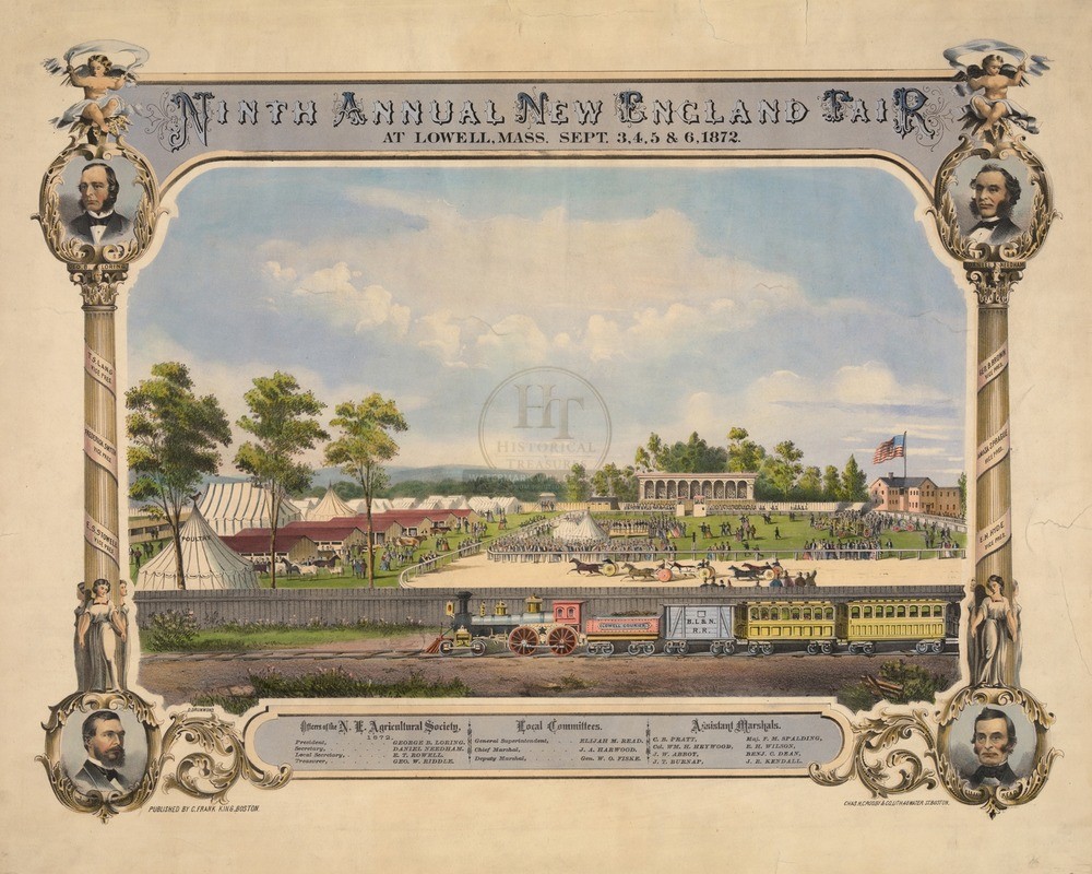 New England Fair at Lowell Massachusetts 1872 8x10 Print HT51341024