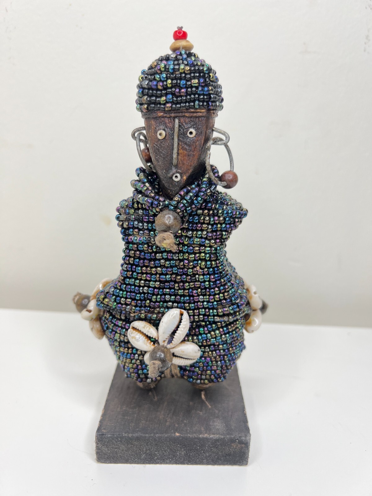 Namji african fertility doll hand carved wood w/ beads 7 Namji african fertility doll hand carved wood w/ beads 7