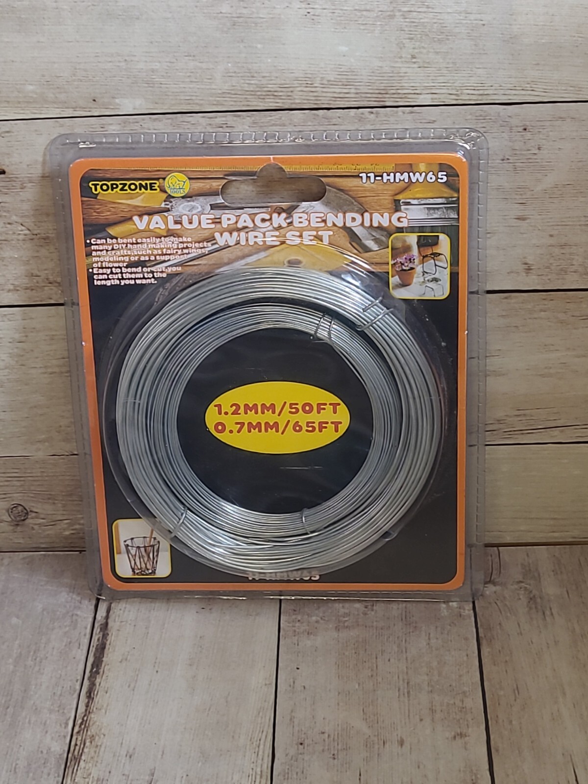 Topzone Value pack bending Silver metal Wire set Diameter 0.7mm/65FT 1.2mm/50FT Topzone Value pack bending Silver metal Wire set Diameter 0.7mm/65FT 1.2mm/50FT