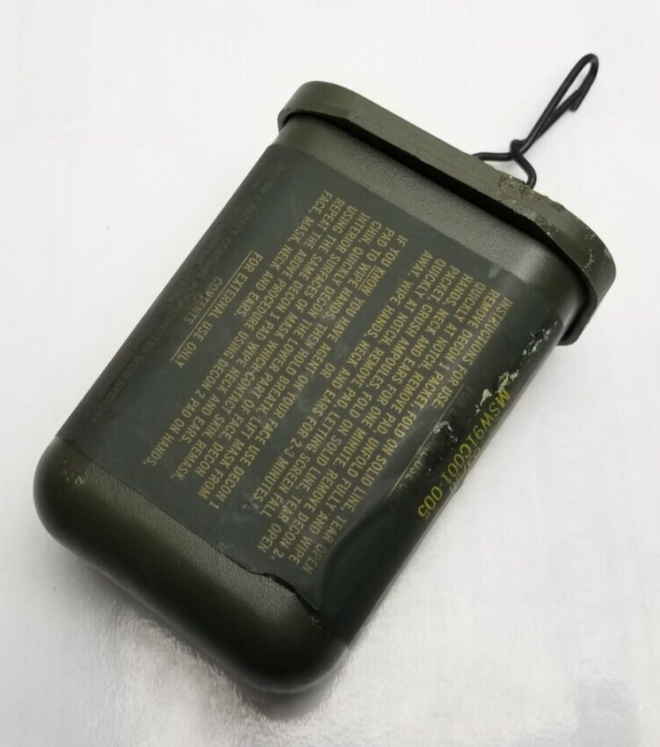 USGI Military Army Decontamination Kit M258A1 - Empty Plastic Storage Container USGI Military Army Decontamination Kit M258A1 - Empty Plastic Storage Container