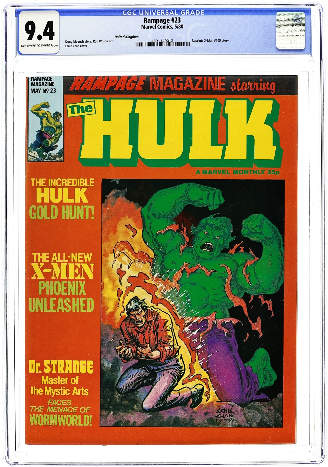 Rampage Monthly Magazine #23 Rampaging Hulk - 1980 - CGC 9.4 - Ernie Chan
