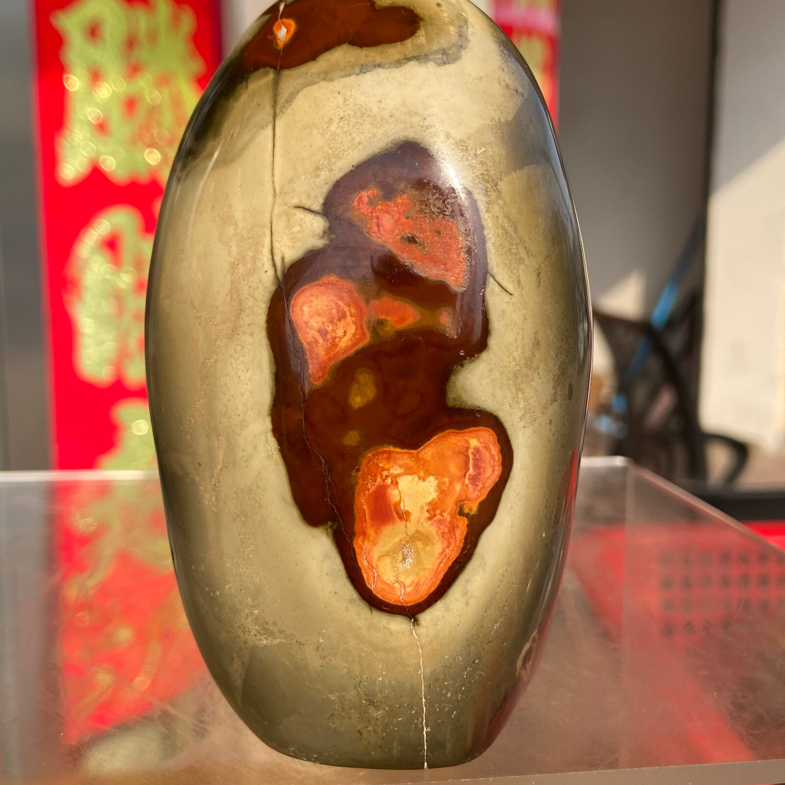 625g Large Polychrome Ocean Landscape Jasper Stone Mineral Display Specimen