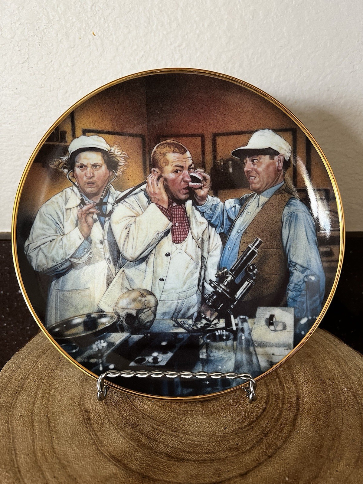 Franklin Mint The Three Stooges Limited Edition Porcelain Collector Plates