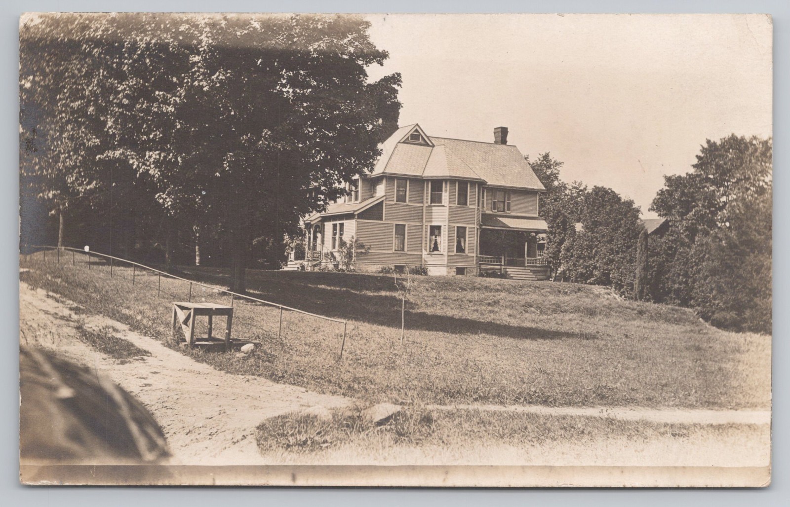 RPPC Victorian House in Hiram Ohio c1910 Postcard