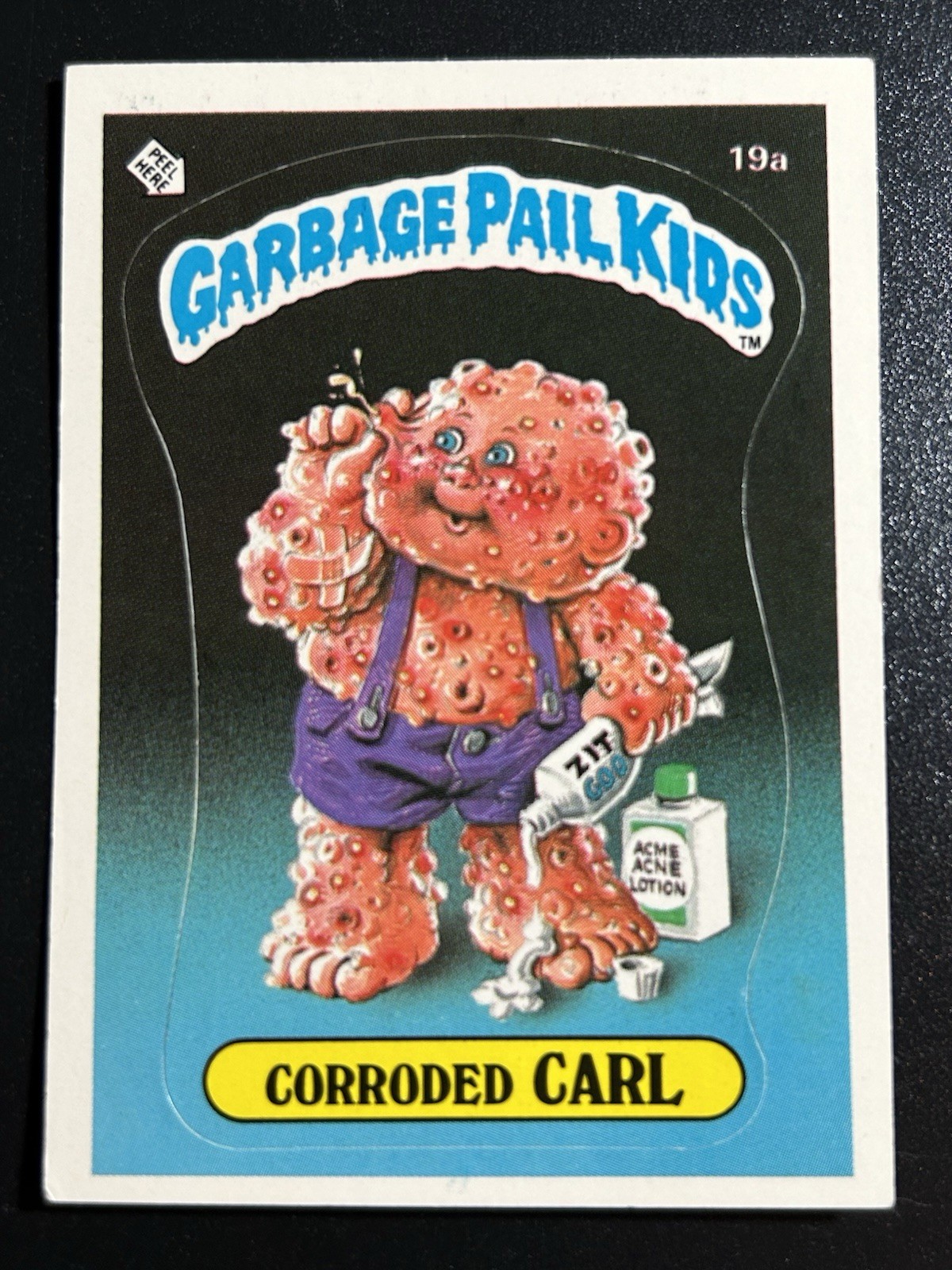 1985 Topps Garbage Pail Kids GPK First Original Series 1 OS1 19a Corroded Carl 1985 Topps Garbage Pail Kids GPK First Original Series 1 OS1 19a Corroded Carl