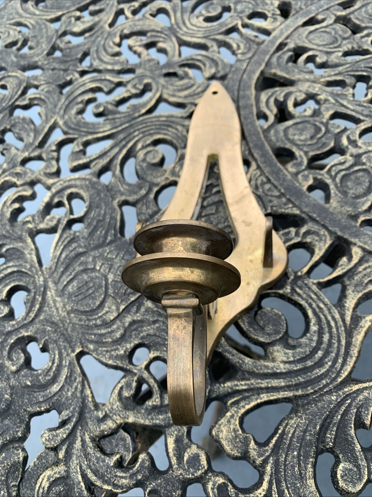 Vintage PWF India Brass Metalware Wall Sconce Taper Candleholder 12” Tall Vintage PWF India Brass Metalware Wall Sconce Taper Candleholder 12” Tall