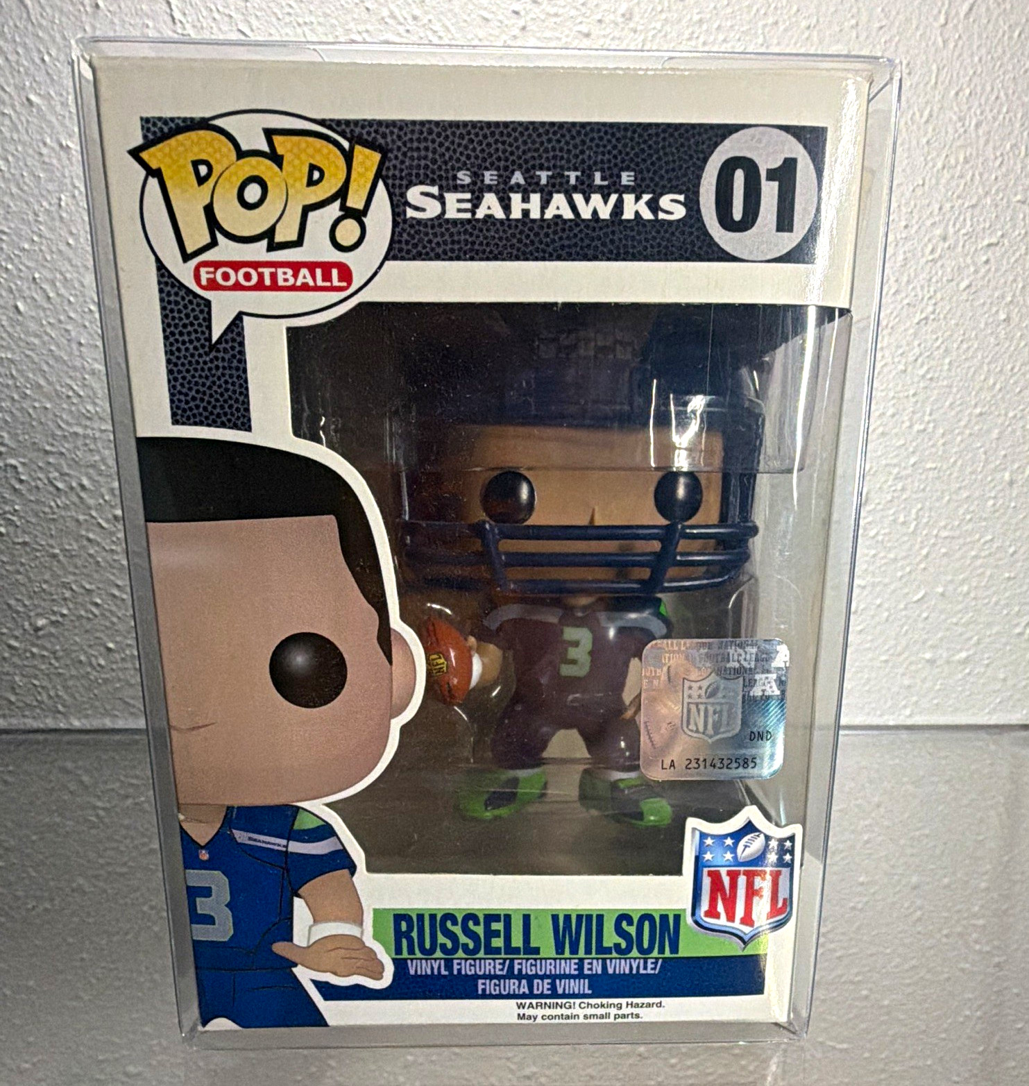 Funko Pop Football Russell Wilson Seattle Seahawks #01 Removable Helmet In Box Funko Pop Football Russell Wilson Seattle Seahawks #01 Removable Helmet In Box