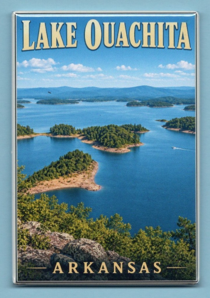 2X3 FRIDGE MAGNET- LAKE OUACHITA RESERVOIR ARKANSAS TRAVEL POSTER SOUVENIR GIFT