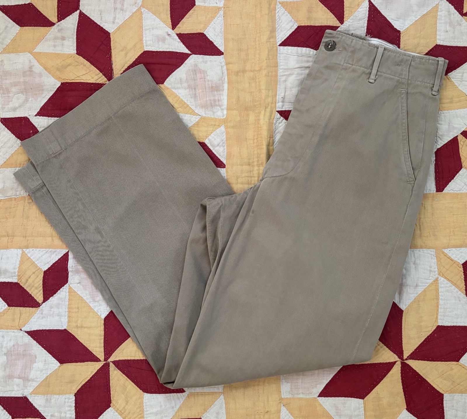 Vintage 40s US Army M43 Chino Pants Khakis 28x31 Vintage 40s US Army M43 Chino Pants Khakis 28x31