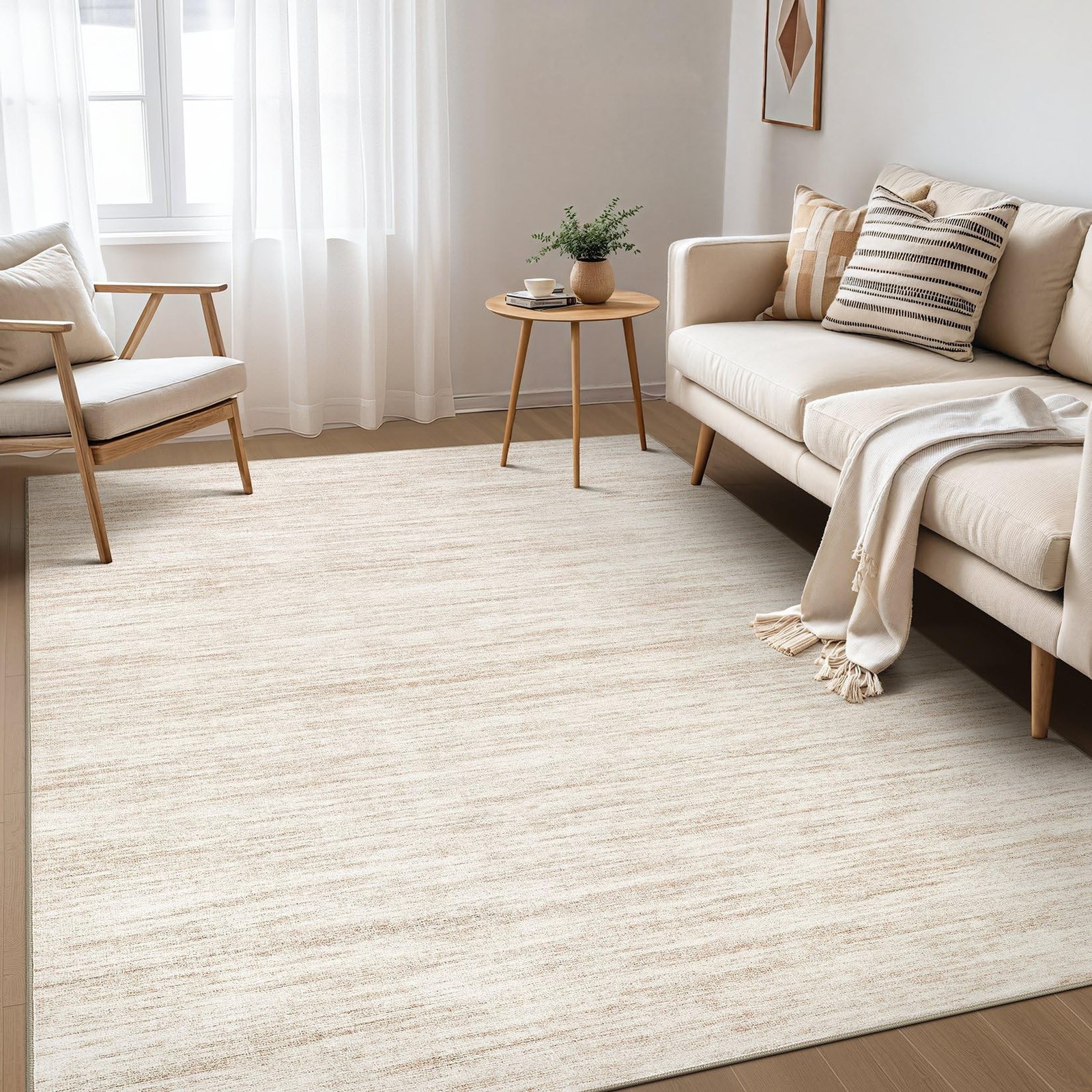 Nakagishi 5X7 Area Rugs Living Room: Washable Large Vintage Rug Neutral Non-S... Nakagishi 5X7 Area Rugs Living Room: Washable Large Vintage Rug Neutral Non-S...