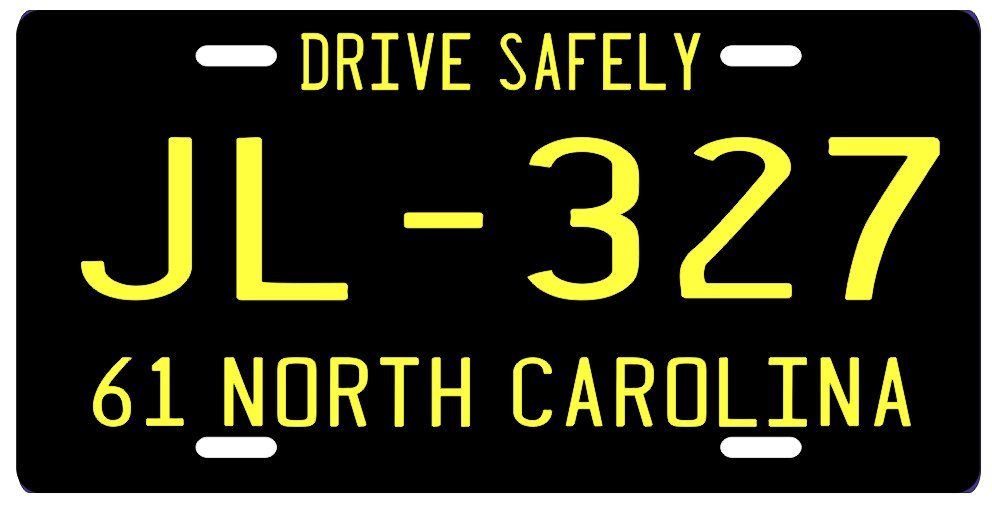 The Andy Griffith Show squad car 1961 NC License plate The Andy Griffith Show squad car 1961 NC License plate