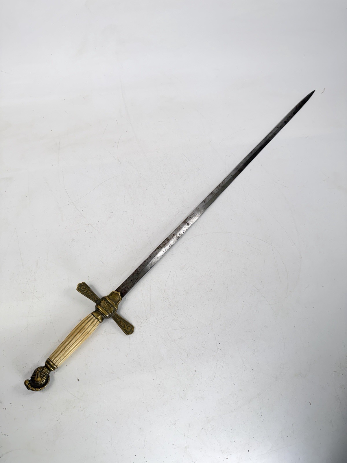Antique US Civil War Era Masonic Knights Head Sword BLADE 34.5” OAL