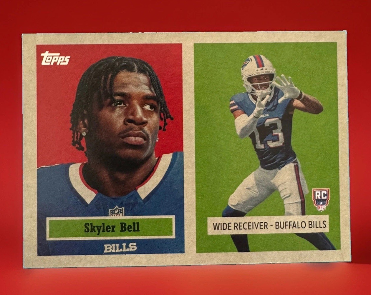 Skyler Bell RC 2026 Topps Flagship 1957 Rookie Variation SSP #57RV-SB Bills