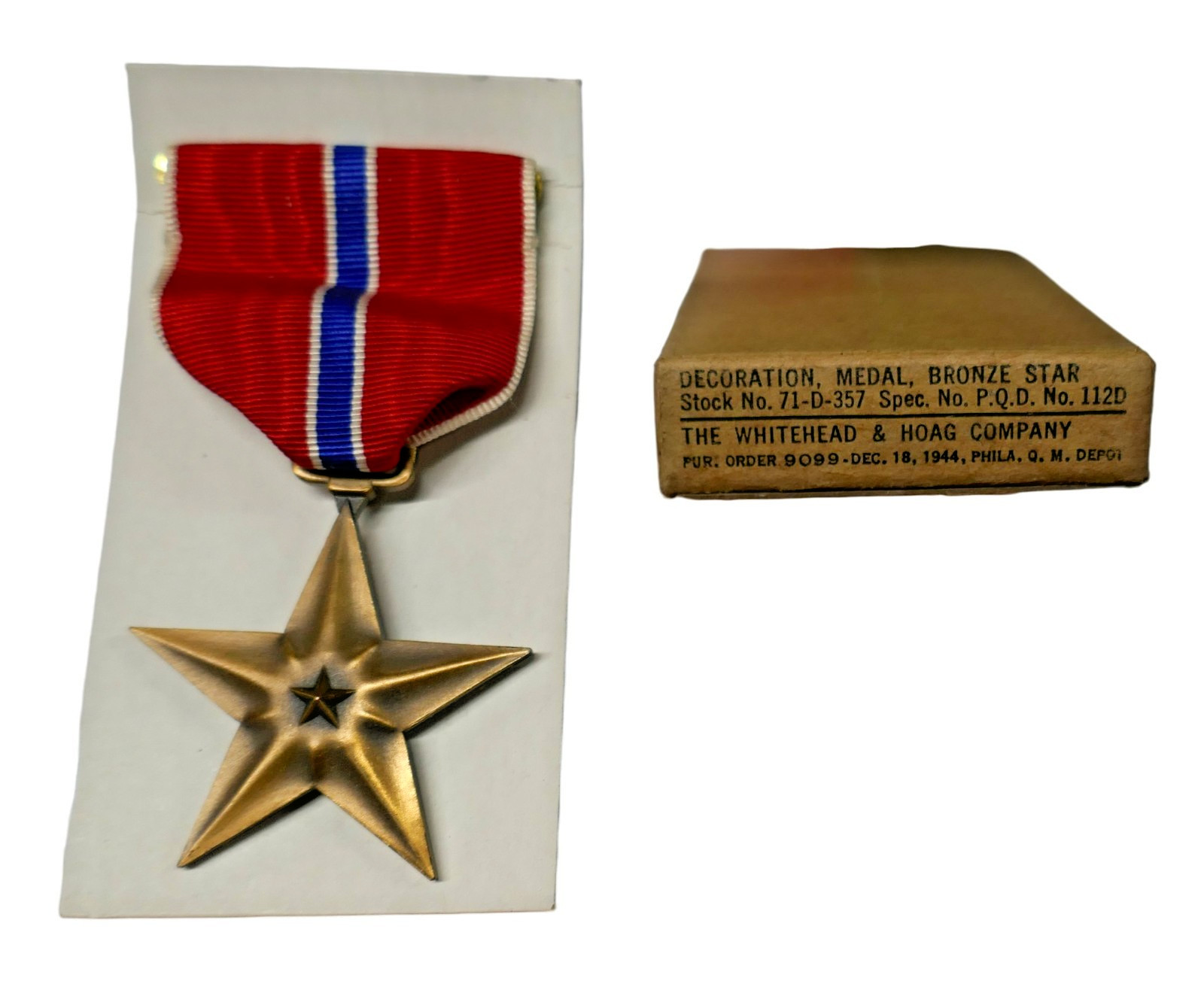 NIB 1944 Bronze Star Medal NIB 1944 Bronze Star Medal