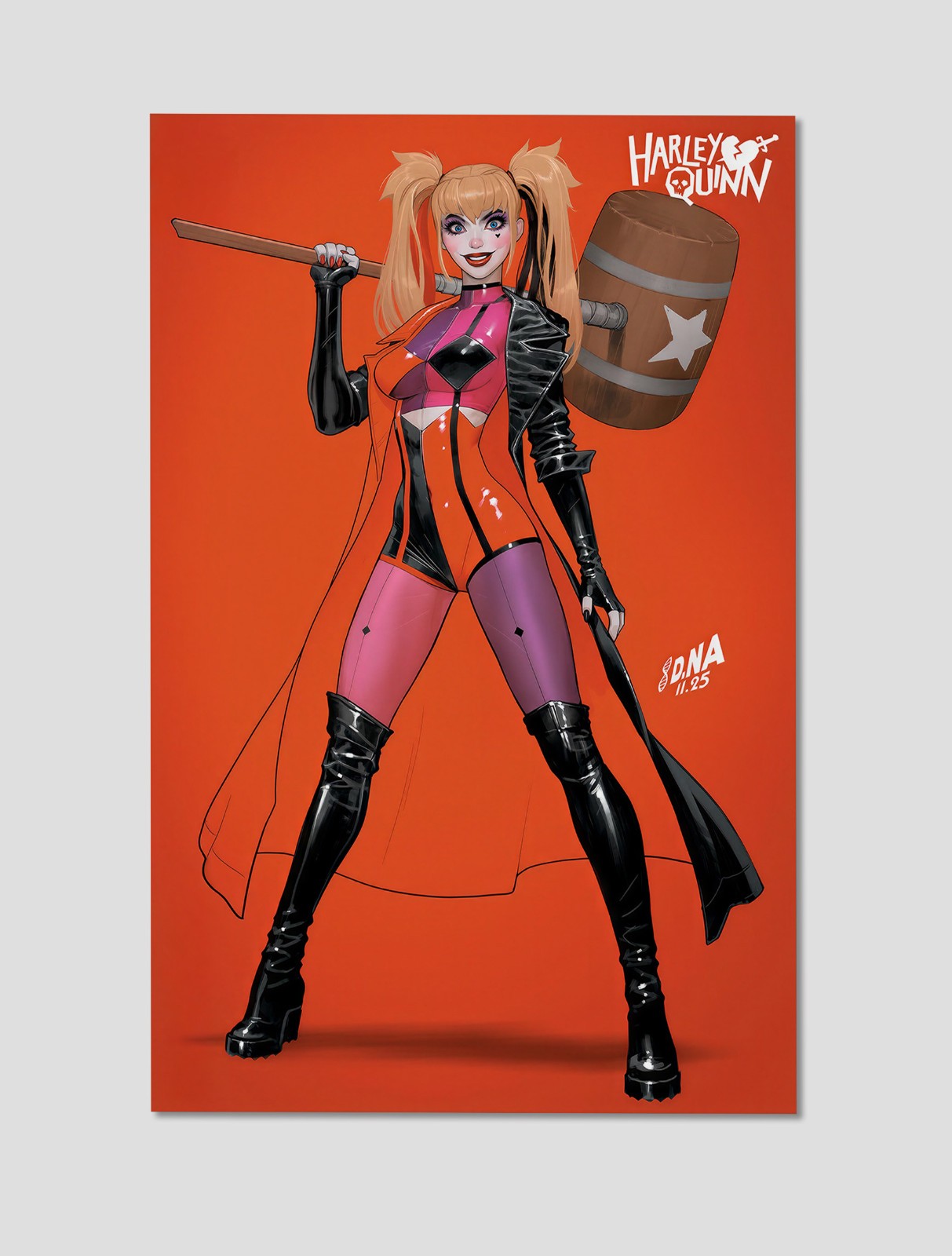 Harley Quinn Mallet Mayhem Premium Giclee Print Poster 11x17 DC Comics Wall Art