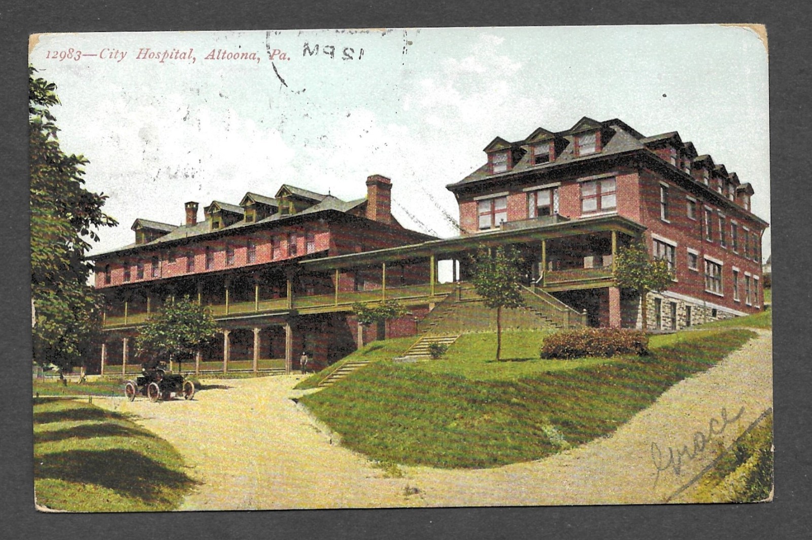 US Cover Altoona City Hospital PA 12983 Printed Germany 07 cancellation: 2-part US Cover Altoona City Hospital PA 12983 Printed Germany 07 cancellation: 2-part