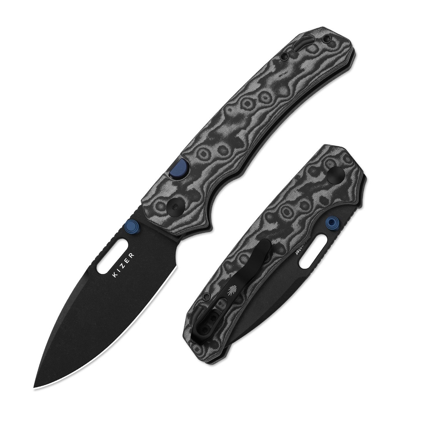 Kizer Outposter Folding Pocket Knife Nitro-V Blade Micarta Handle V3802BDA2 Kizer Outposter Folding Pocket Knife Nitro-V Blade Micarta Handle V3802BDA2