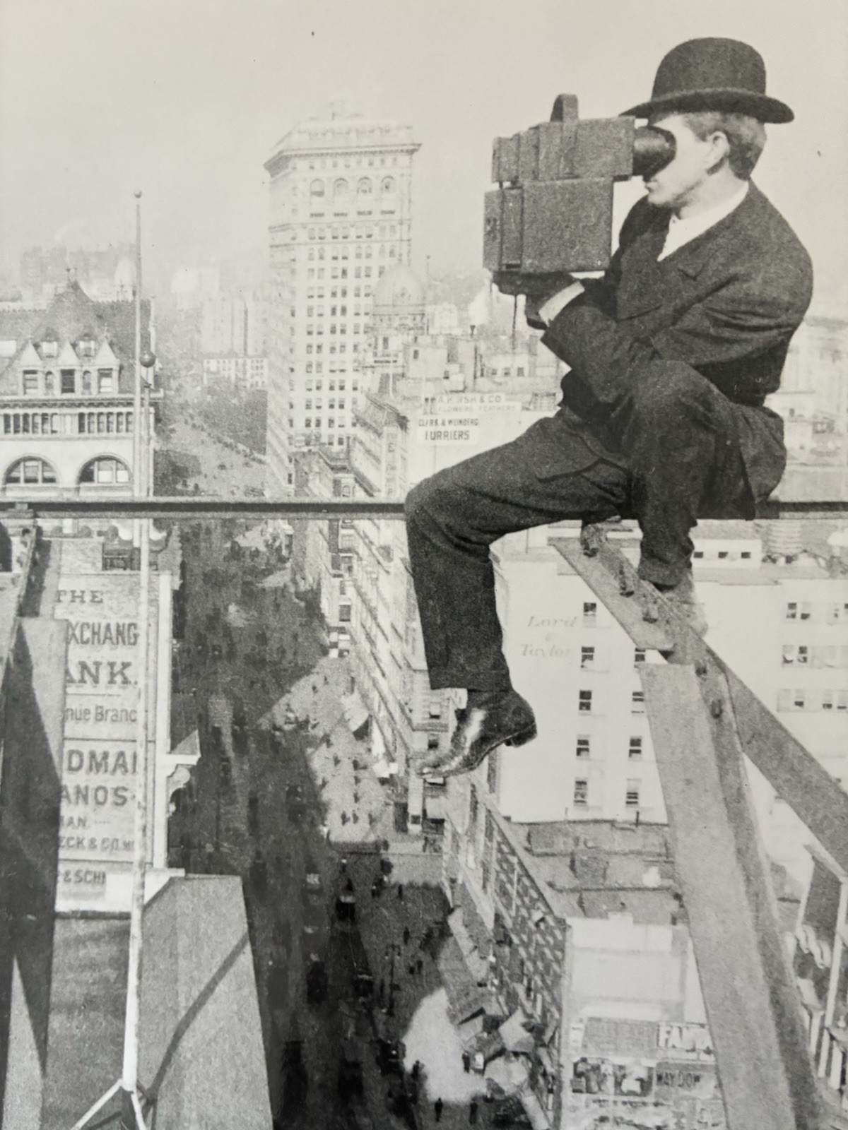 New York City  Fifth Ave Skyscraper Beam Photo  Underwood LOC 8x10 1905