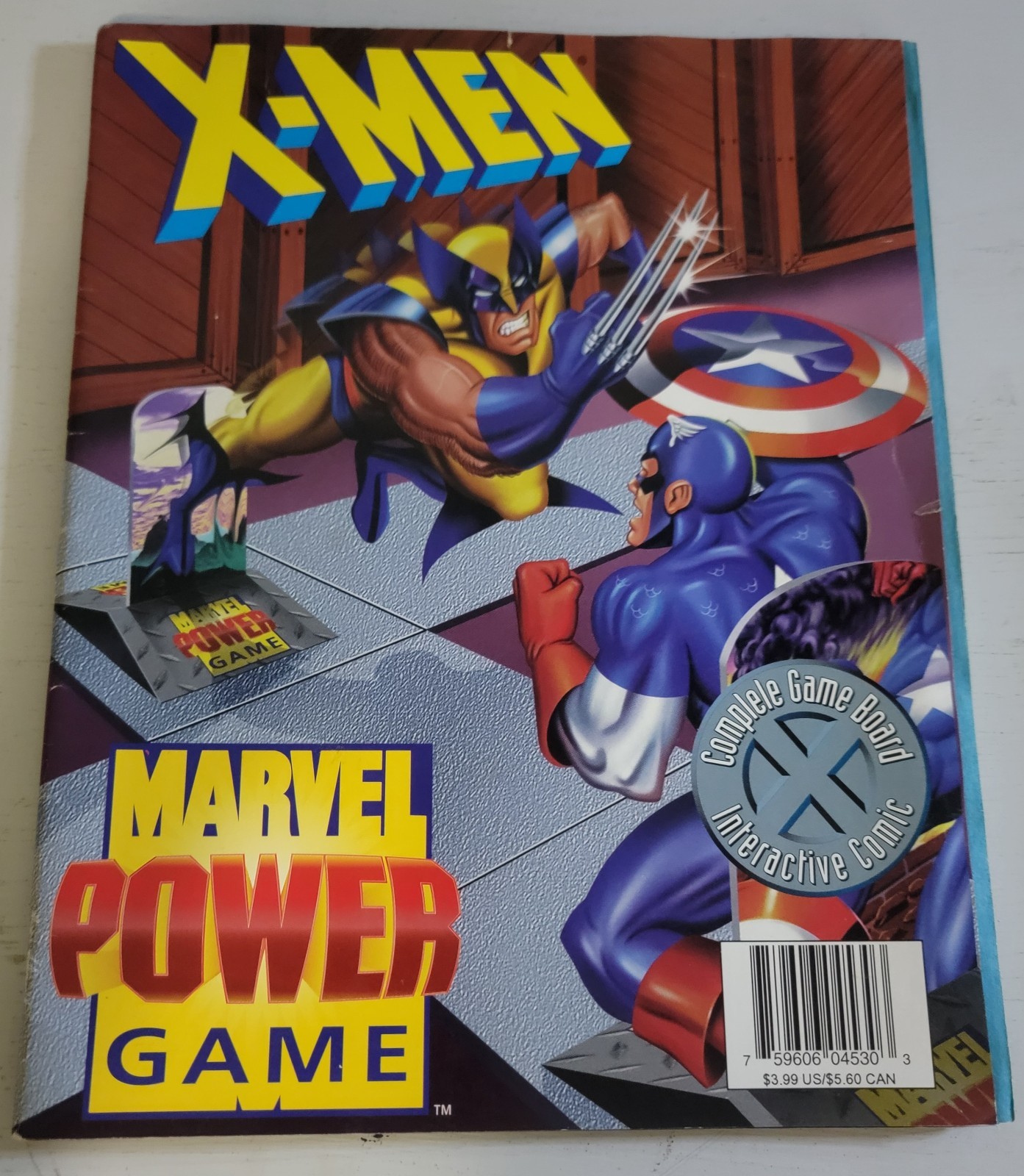 Vintage 1996 complete X-Men Marvel Power Interactive Board Game Marvel Comics