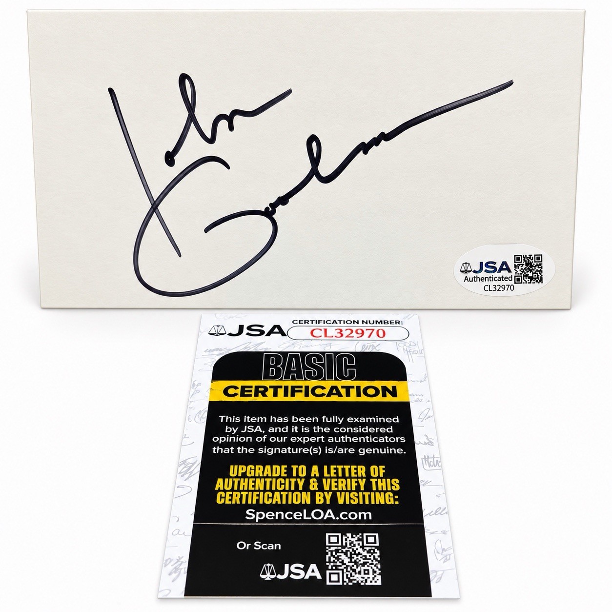 John Goodman Signed Rare FULL NAME Early Autograph Cut Board JSA COA