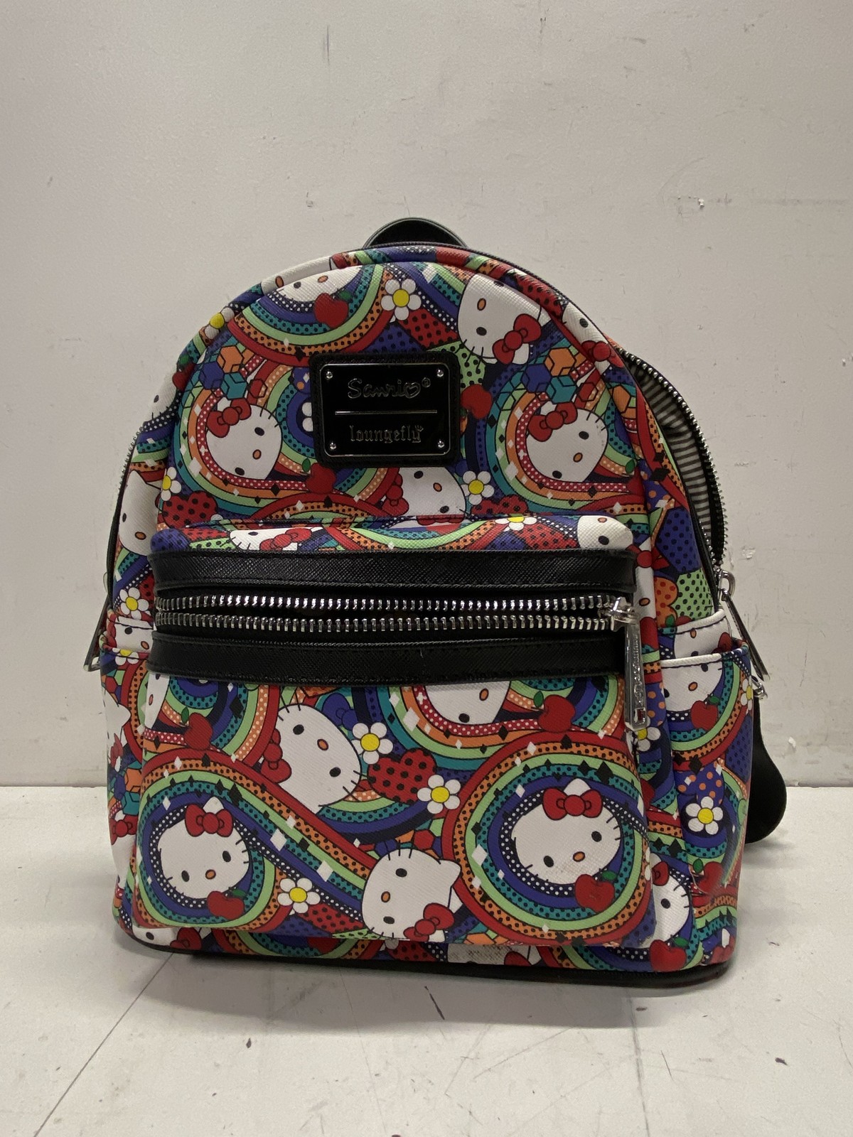 Loungefly Hello Kitty Rainbow AOP Mini Backpack Faux Leather Multicolor