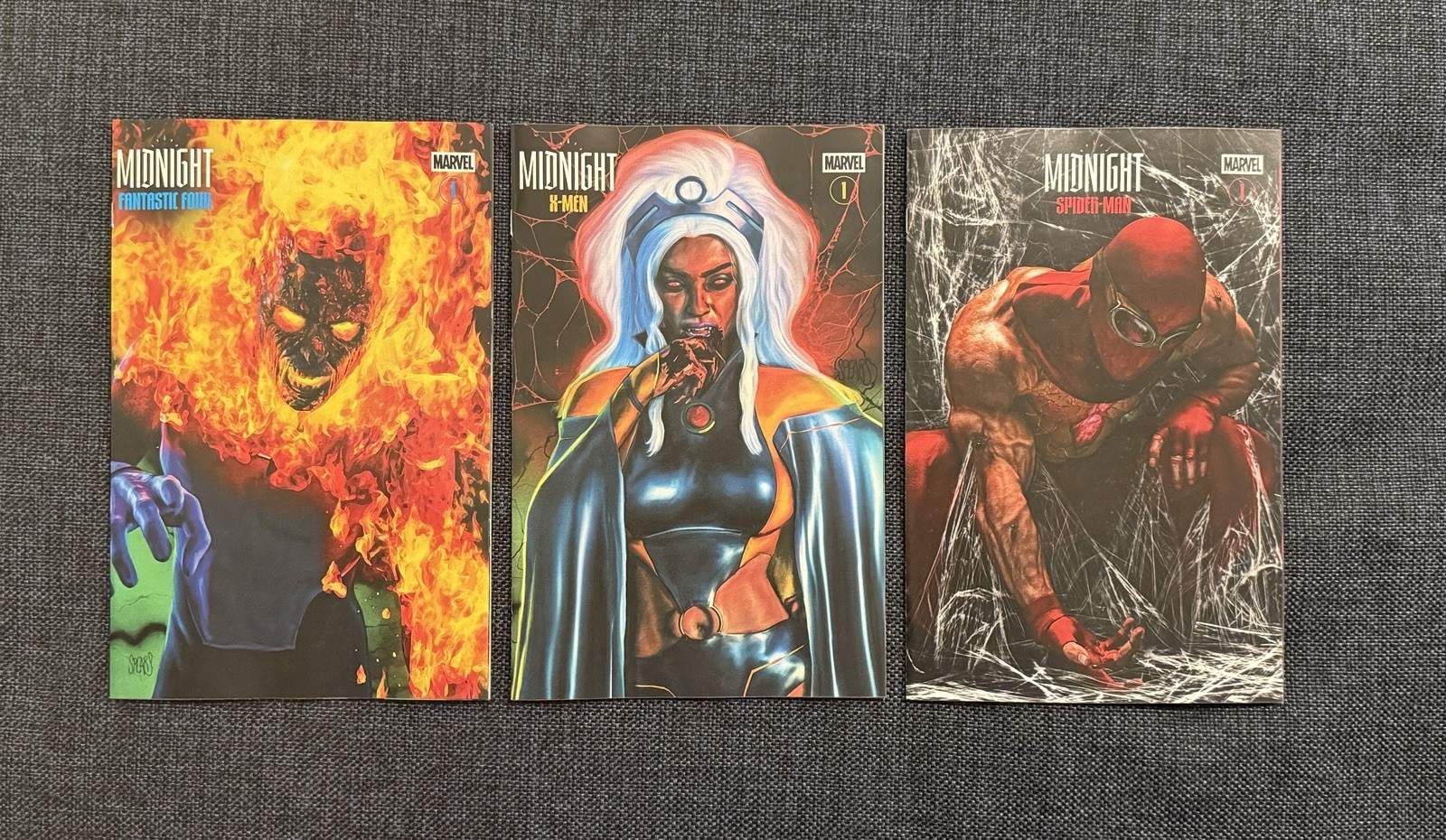 Marvel Midnight Set NYCC 2026 X-Men, Spider-Man, Fantastic Four Spears Variants Marvel Midnight Set NYCC 2026 X-Men, Spider-Man, Fantastic Four Spears Variants