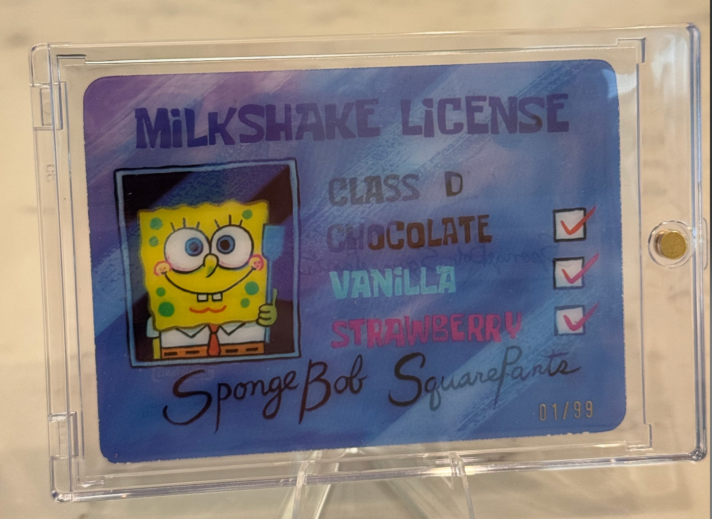 2025 Topps Chrome SpongeBob SpongeBob\'s Milkshake License #01/99 No.1 Bookend 2025 Topps Chrome SpongeBob SpongeBob\'s Milkshake License #01/99 No.1 Bookend