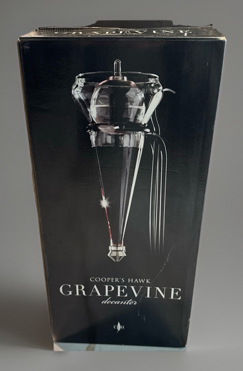 Cooper\'s Hawk Grapevine Wine Decanter (in box)