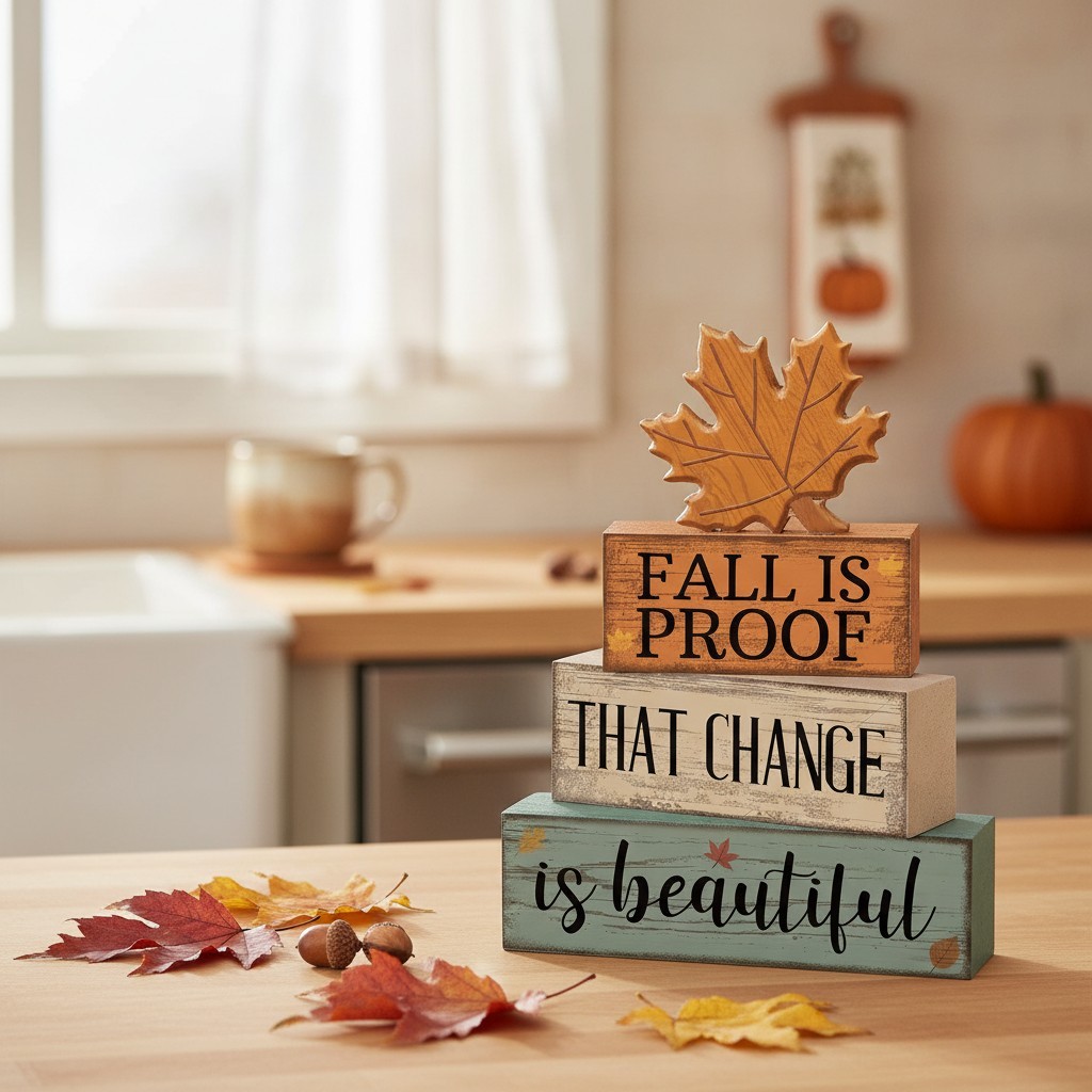 4-Piece Rustic Maple Leaf Thanksgiving Table Set - Vibrant Fall Decor