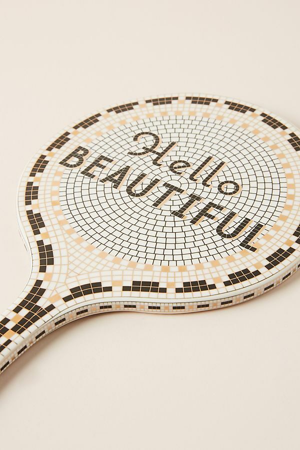 Anthropologie Hello Beautiful Bistro Tile Mirror H 31.75cm Very Rare Anthropologie Hello Beautiful Bistro Tile Mirror H 31.75cm Very Rare