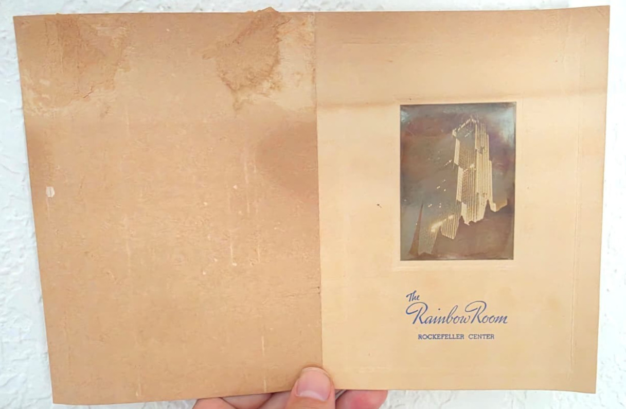1935? Rainbow Room Rockefeller Center NYC Photo Program New York City
