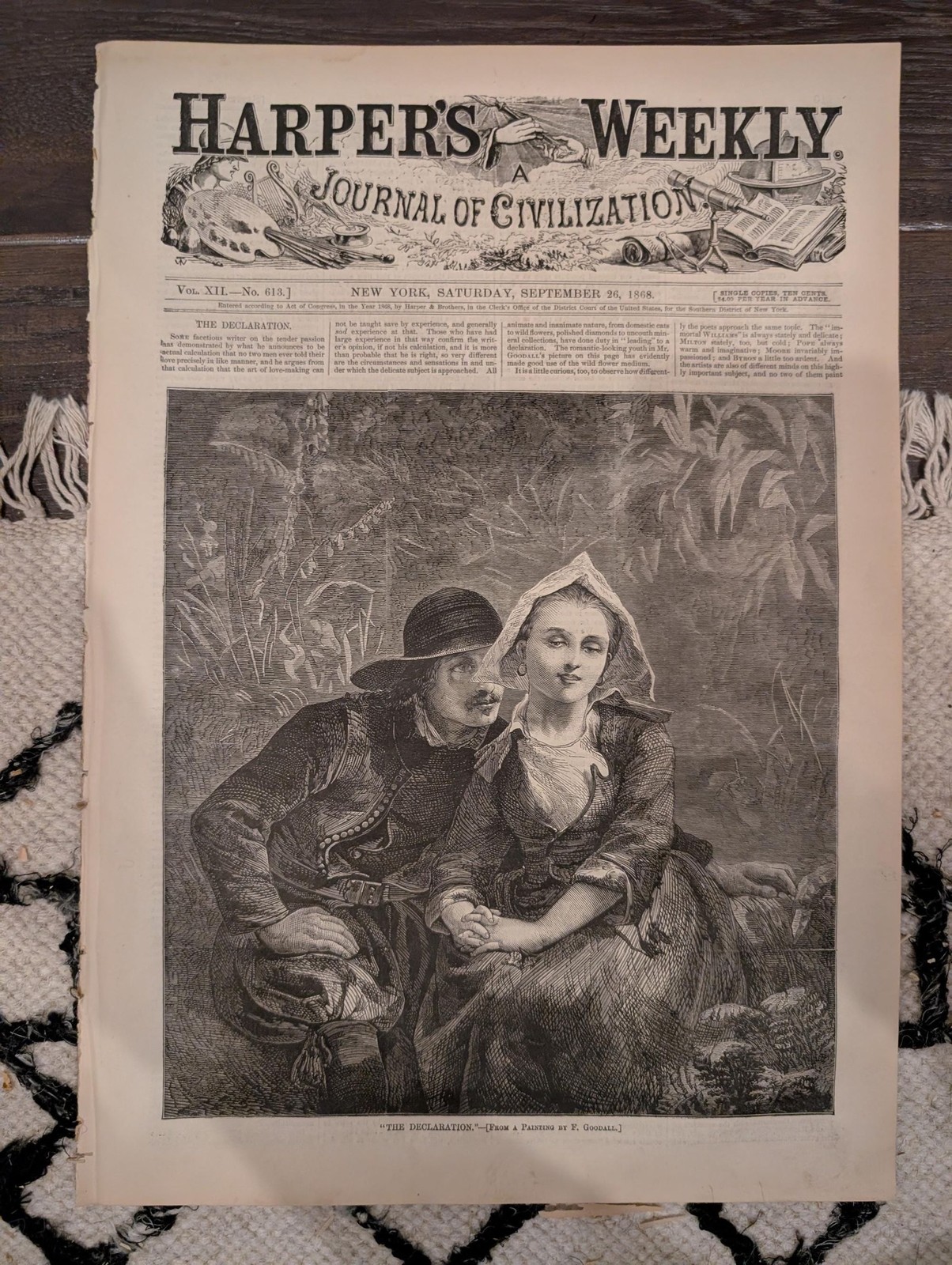 Harper’s Weekly – September 26, 1868 – Bee Hunting in the Adirondacks • Nast Car