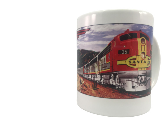 TRAIN COFFEE MUG | Santa Fe Railroad | Super Chief 