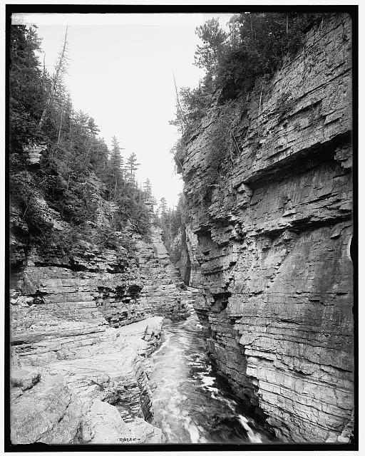 Long Gallery, Ausable Chasm c1900 Old Photo Long Gallery, Ausable Chasm c1900 Old Photo