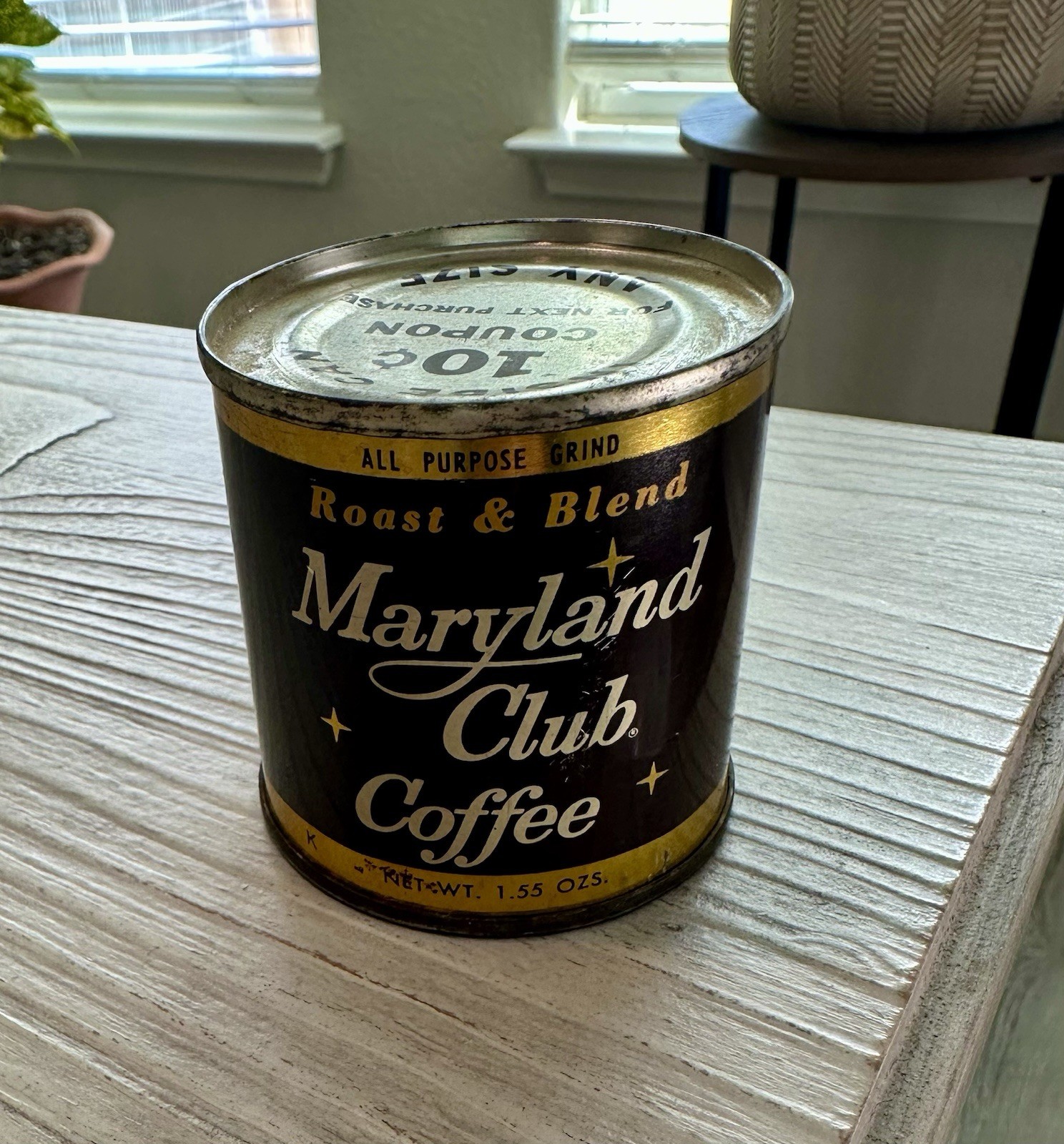 Vintage Sample Metal Cans of Maryland Club Coffee Unopened The Coca Cola Co. NOS