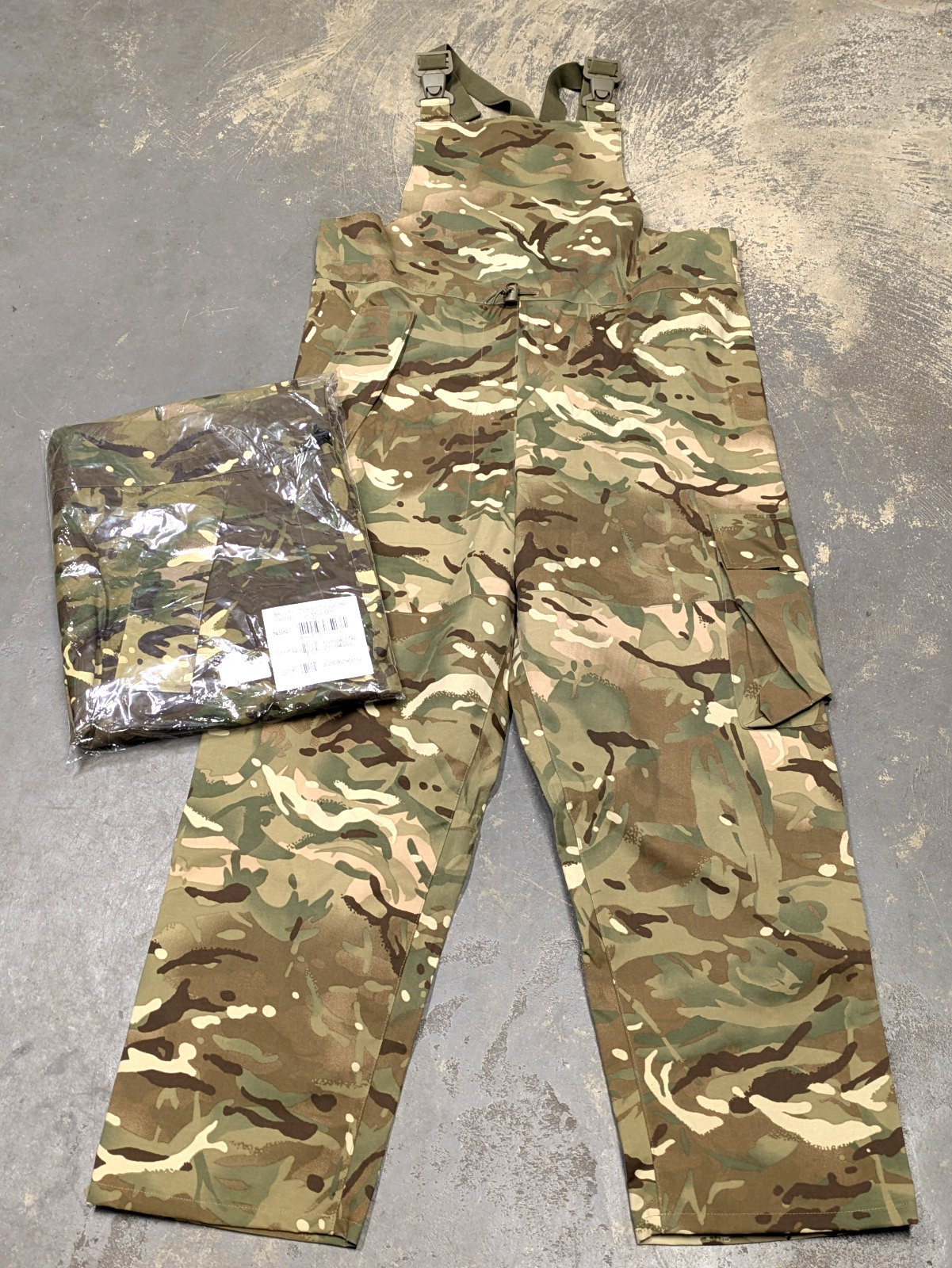 British Army MTP Salopettes Bib & Brace MVP Waterproof Over Trousers Pants - NEW