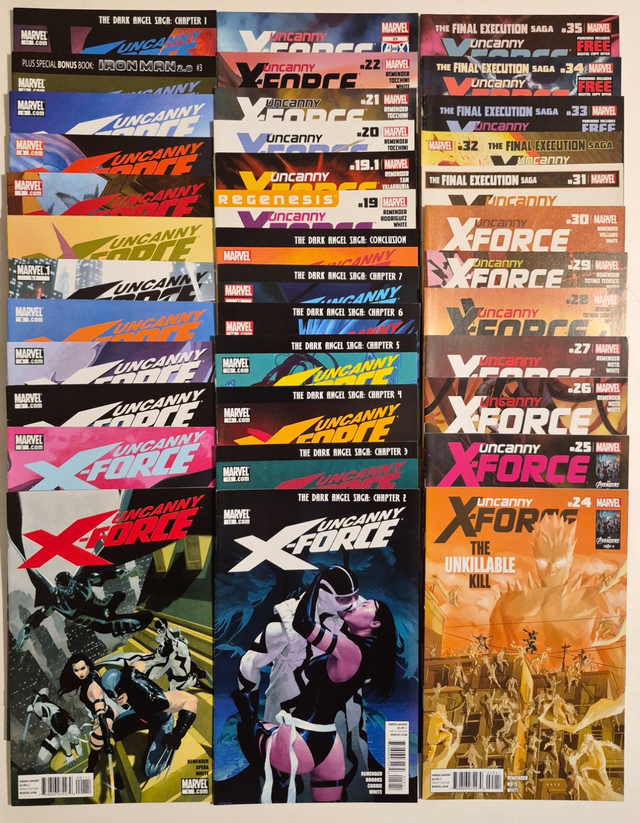 Uncanny X-Force #1-35, 5.1, 19.1 Full Run (2010 Marvel) VF Complete Set Remender