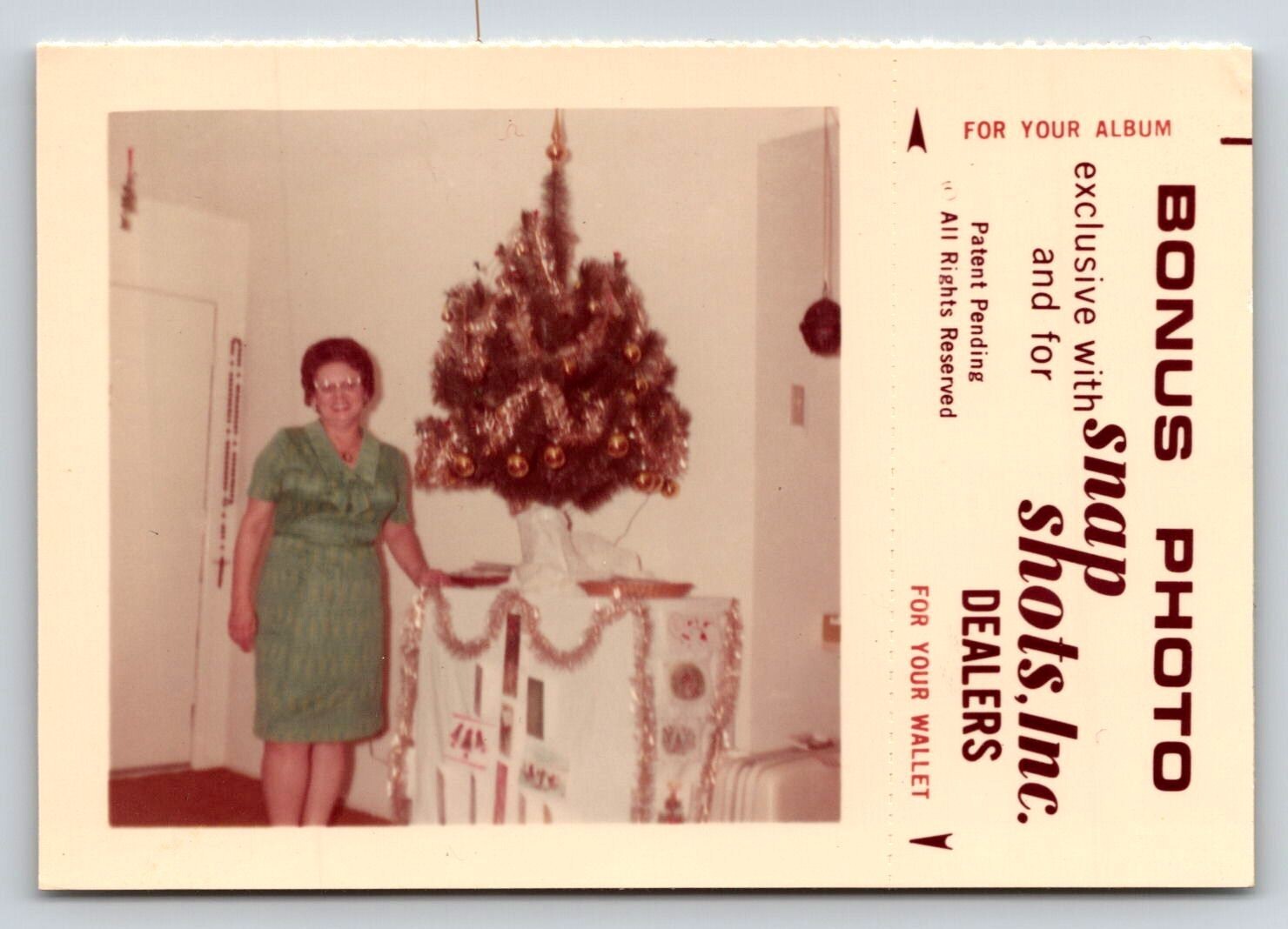 Photograph Found Woman with Christmas Tree Vintage Photo Snap Shots Dealers Photograph Found Woman with Christmas Tree Vintage Photo Snap Shots Dealers