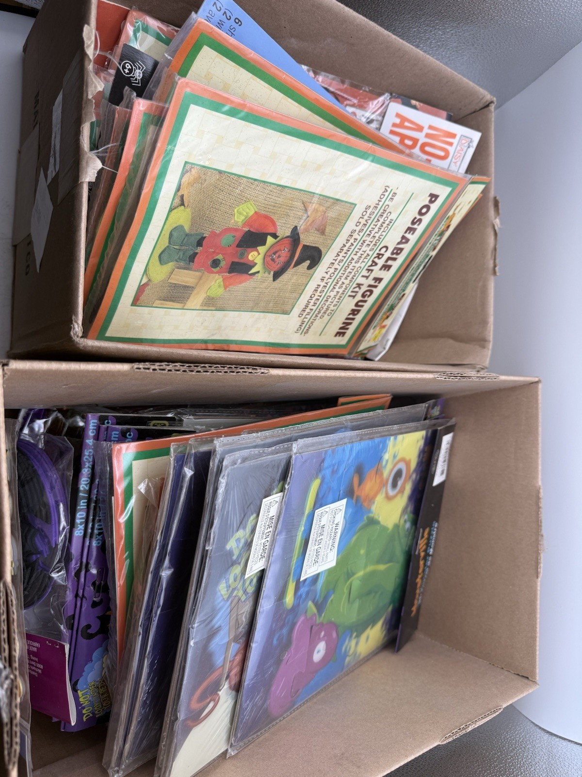 Large Bulk Vintage Lot of Halloween Two Boxes Full Crafting Toys Collectable New