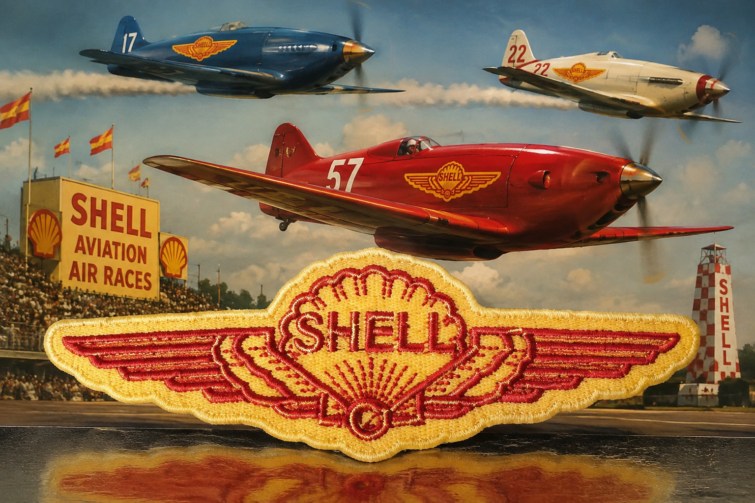 SHELL AVIATION AIR RACE WINGS