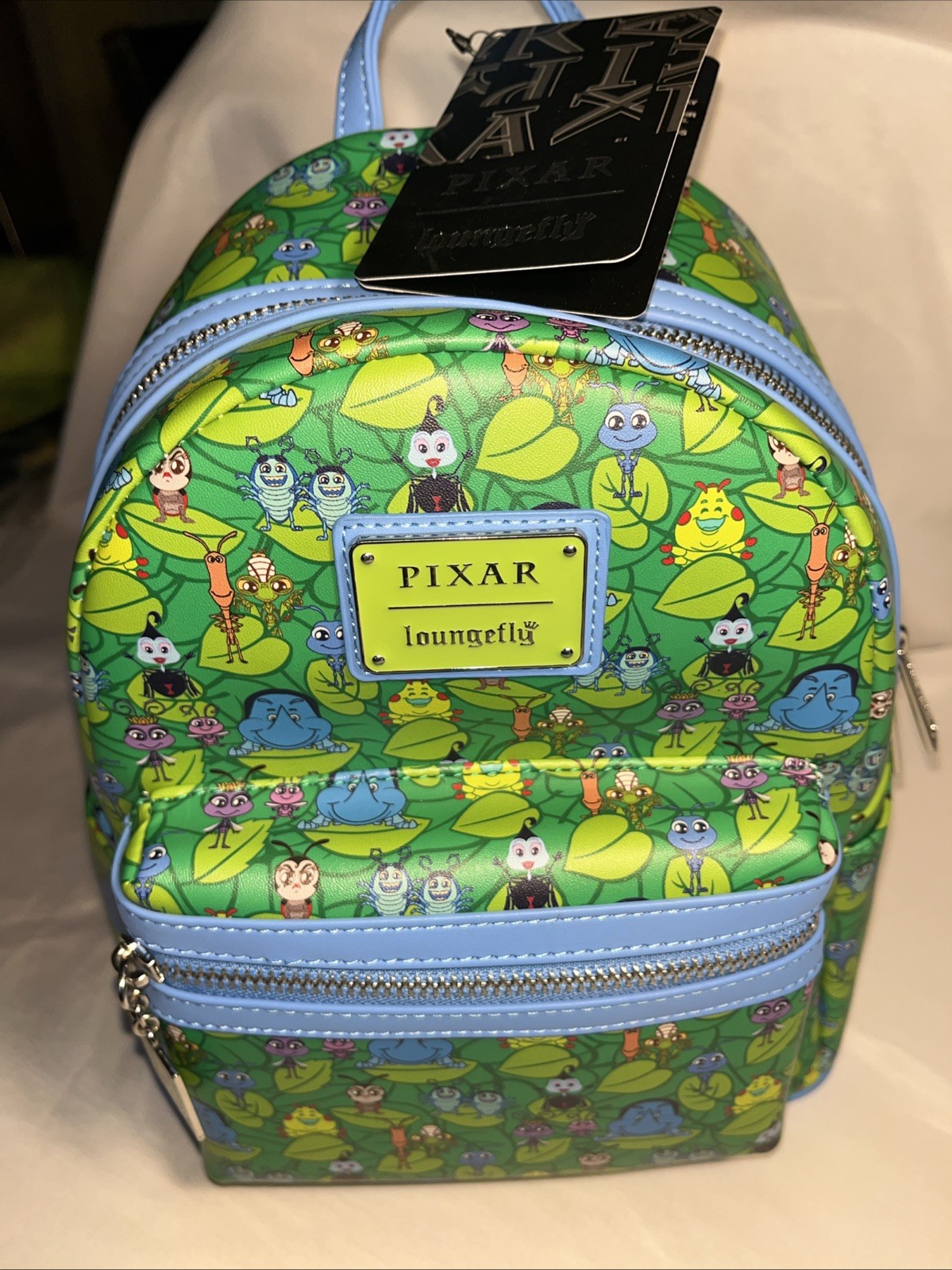 Loungefly Pixar Disney Bugs Life Mini Backpack Green Leaf. Brand New with tags. Loungefly Pixar Disney Bugs Life Mini Backpack Green Leaf. Brand New with tags.