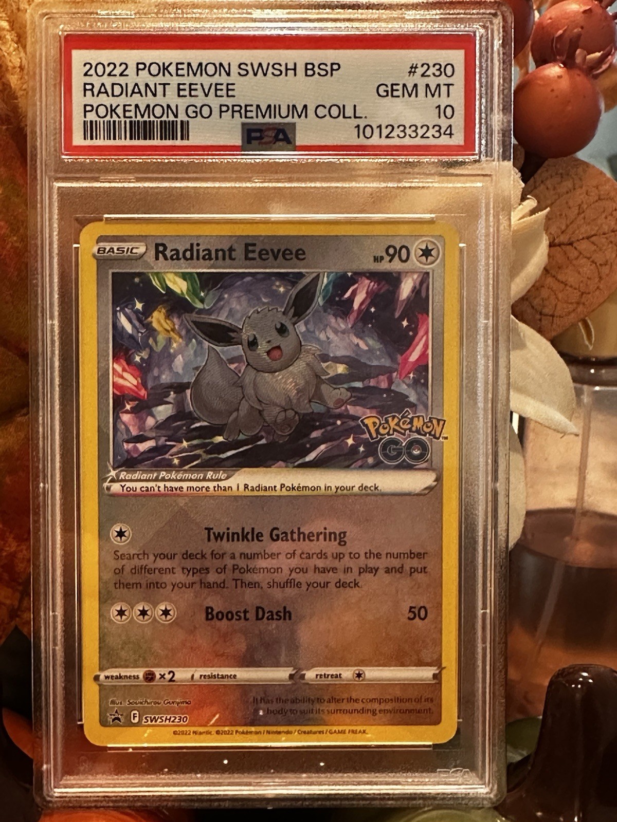 Pokémon Radiant Eevee SWSH230 SWSH Black Star Promo PSA 10 2022 Pokémon GO
