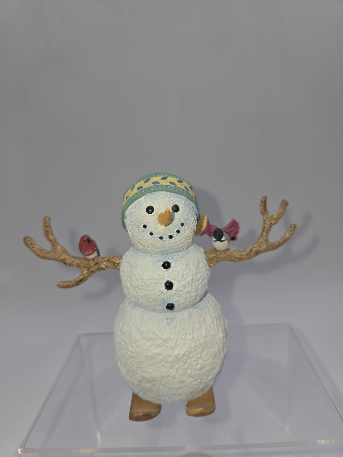 VTG 2000 Lenox Winter Fun Snowman Resin Figurine By Lynn Bywaters With Box 3.5\