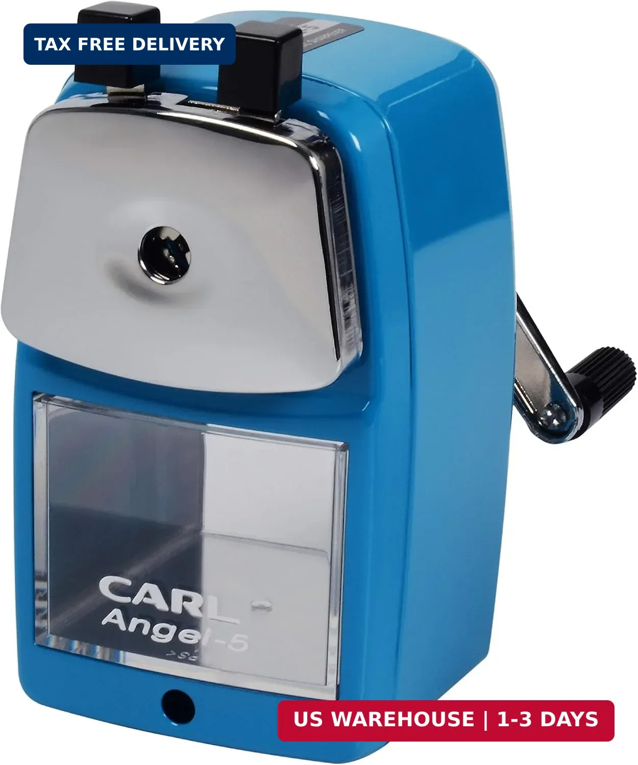 CARL Angel-5 Pencil Sharpener, Blue