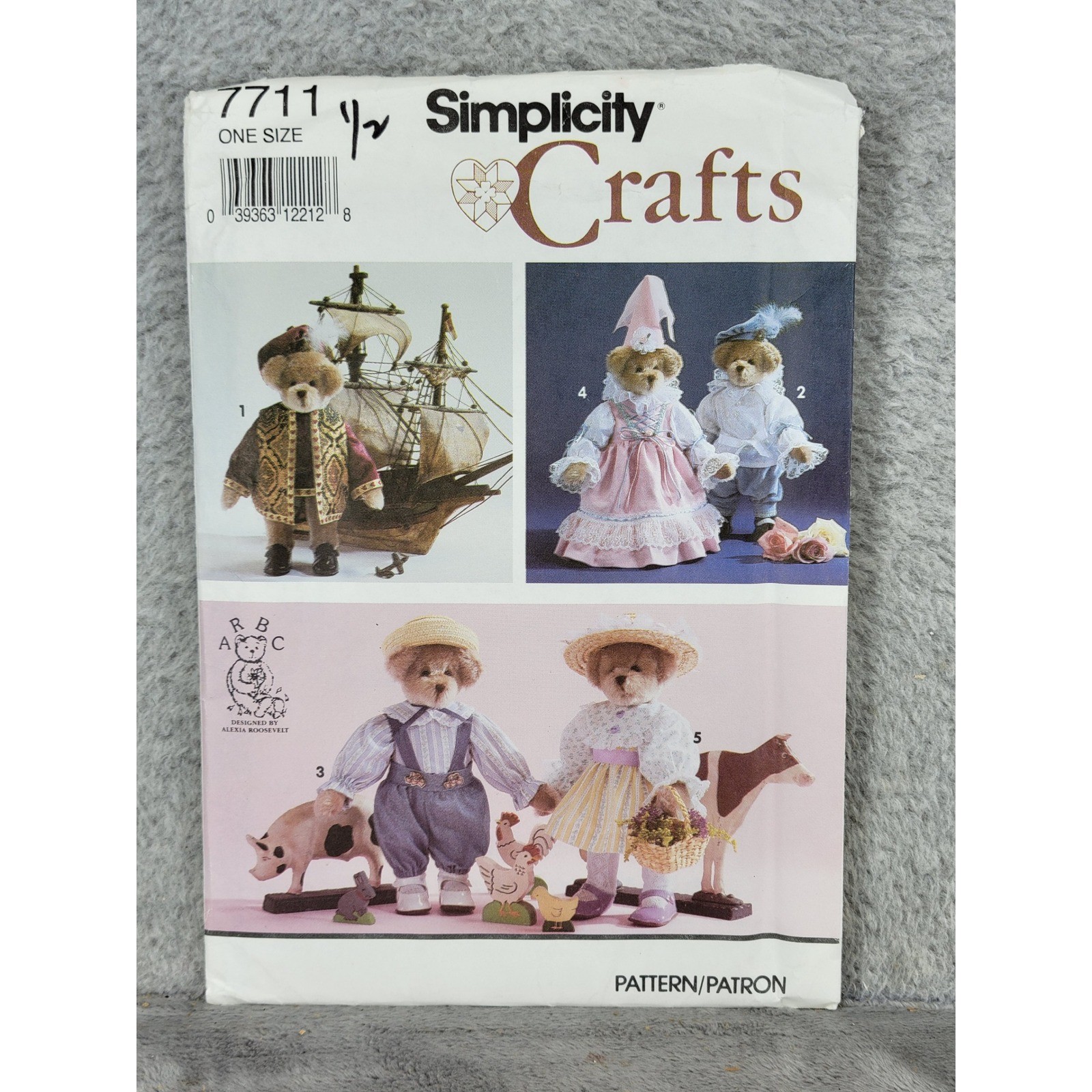Simplicity 7711 Historical Teddy Bear Clothes Sewing Pattern Alexia Roosevelt 91