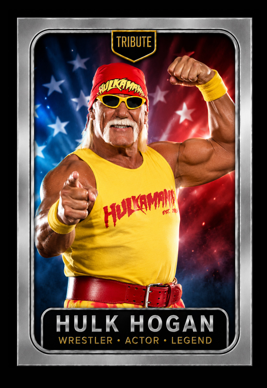 Hulk Hogan Tribute Holo Custom Card Hulk Hogan Tribute Holo Custom Card