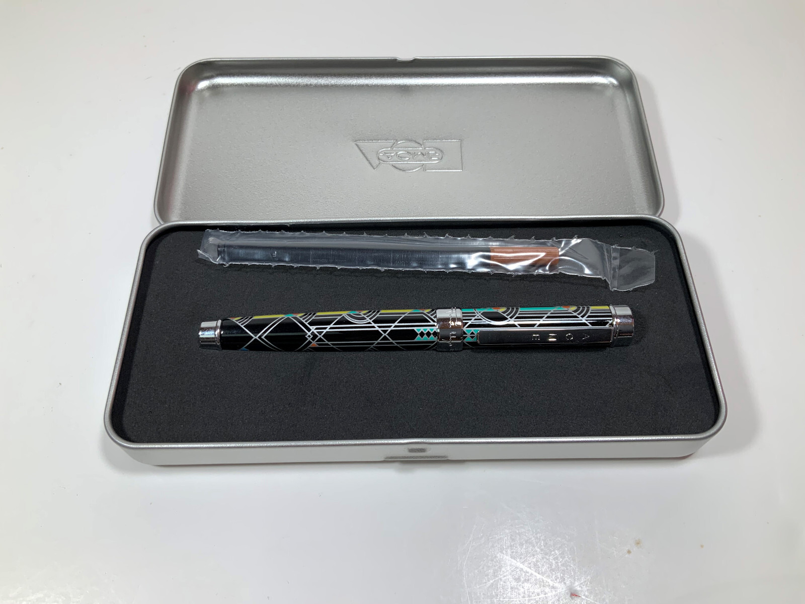 Vintage ACME Studio FRANK LLOYD WRIGHT “April Showers Chrome” Rollerball Pen NEW