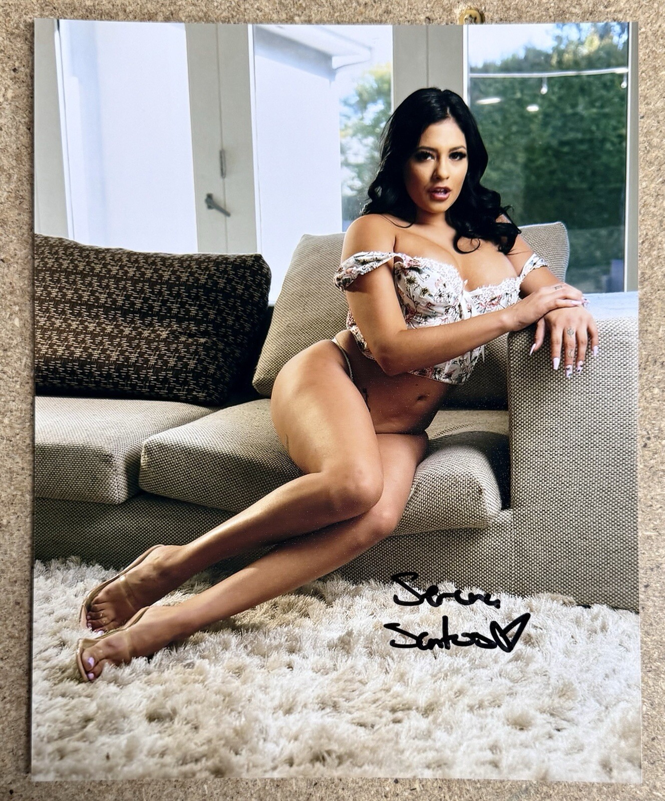 Serena Santos Busty Latina Adult Film Star Signed 8X10 Photo Model Dancer AVN Serena Santos Busty Latina Adult Film Star Signed 8X10 Photo Model Dancer AVN